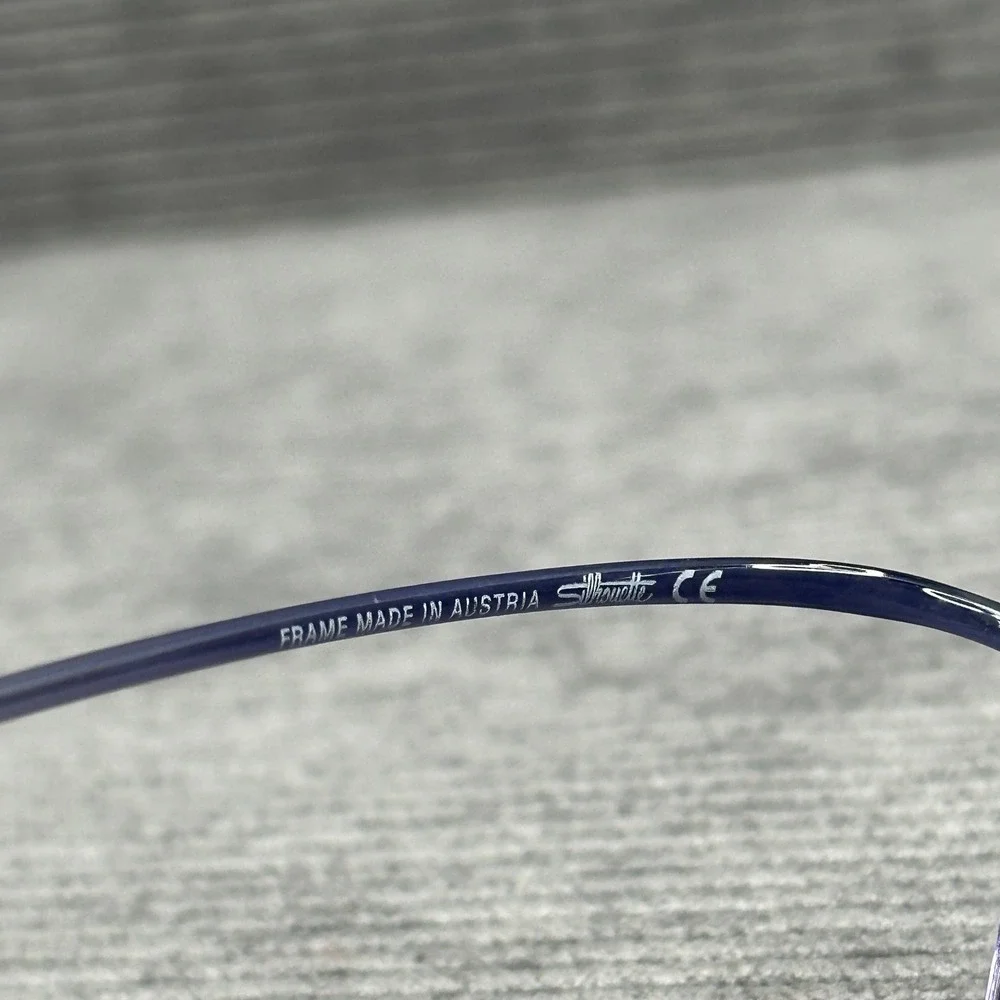 Silhouette SPX M 1946 Eyeglasses Purple Blue Oval Frames Austria 47-15-140